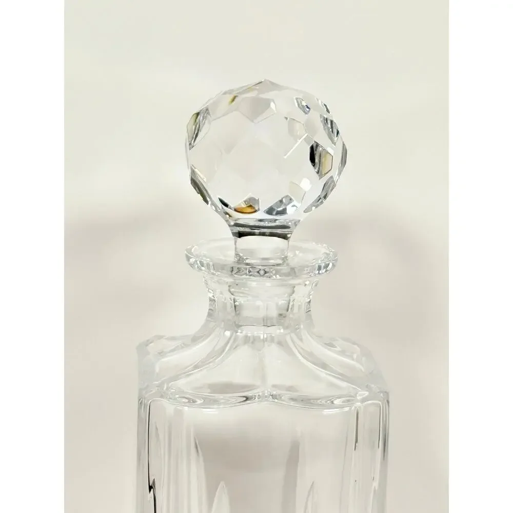 Atlantis Crystal Decanter with Faceted Stopper ~ Portuguese Crystal